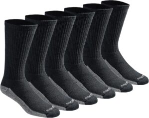 Dickies Men’s Dri-Tech Moisture Control Crew Socks, Available in M-XXL (6, 12, 18 Pairs)